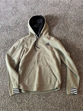 adidas Olive Green and Black Hooded Pullover